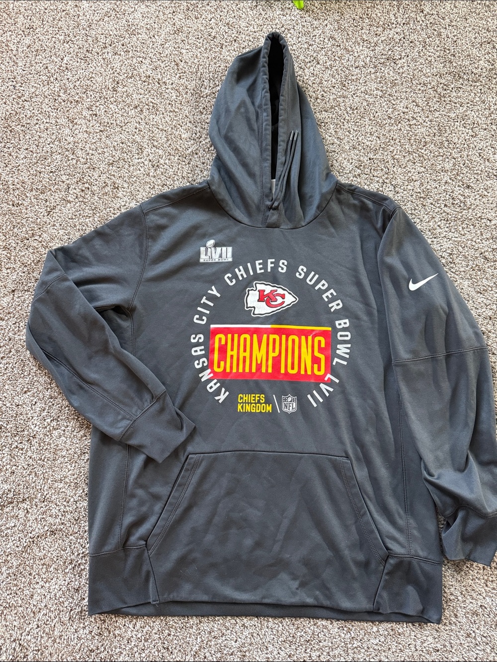 Nike Kansas City Chiefs 'Champions' Pullover Hoodie with Red & Yellow Logo